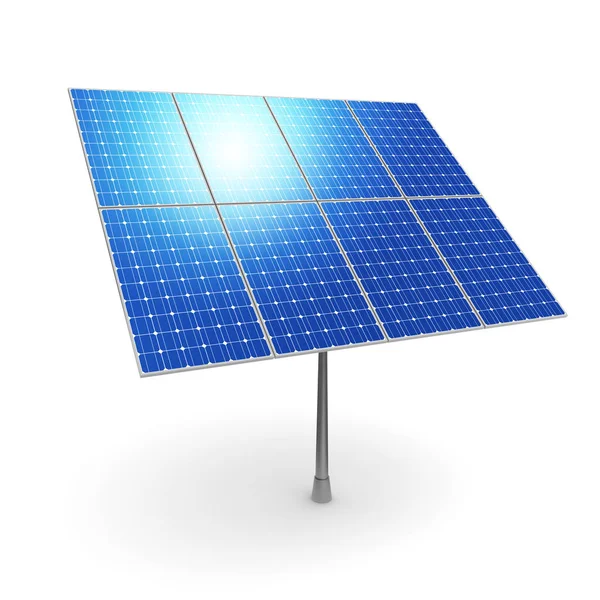 太陽エネルギー発電電気パネルの電池 イラストレーション — ストック写真
