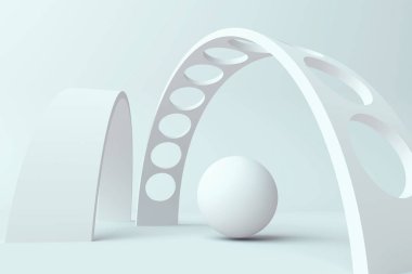 Mimari kroki. 3D çizim