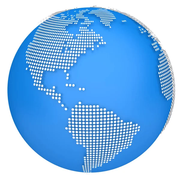 Earth globe model. 3D illustratie — Stockfoto