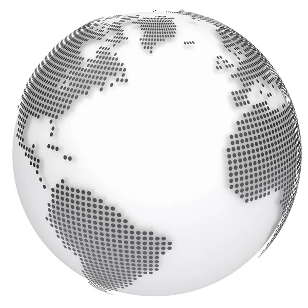 Dünya dünya modeli. 3D çizim — Stok fotoğraf