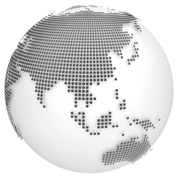 Earth globe model. 3D illustratie — Stockfoto