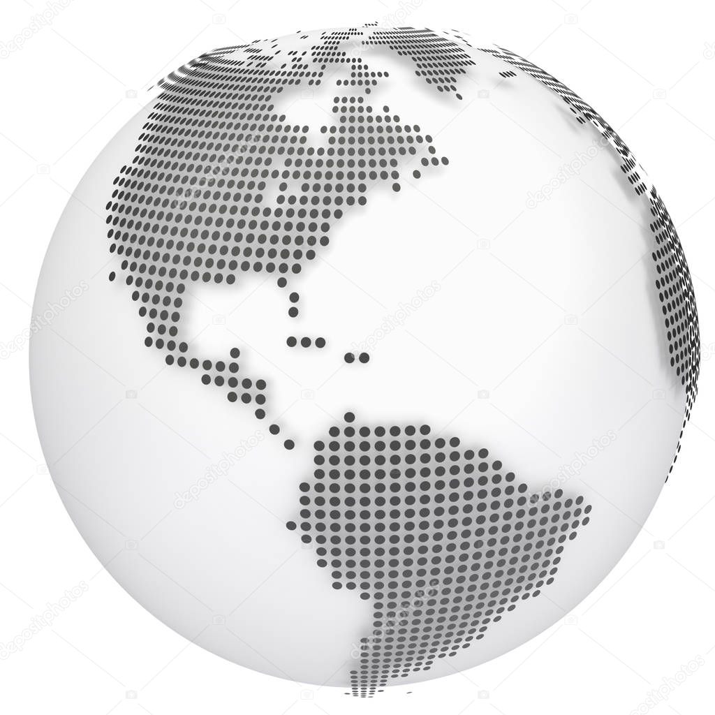 Earth globe model. 3d illustration