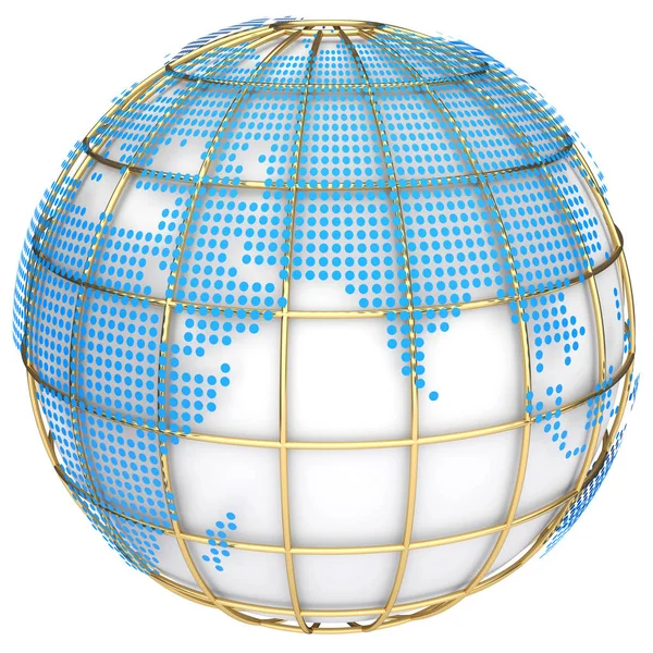 Modelo de globo terrestre. ilustração 3d — Fotografia de Stock