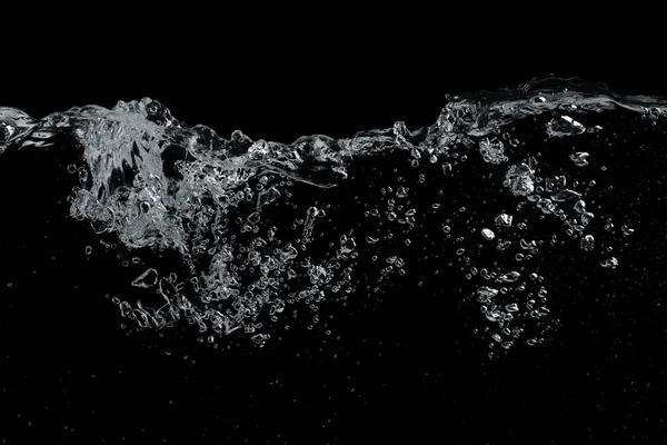 Water surface black background — Stock Photo, Image