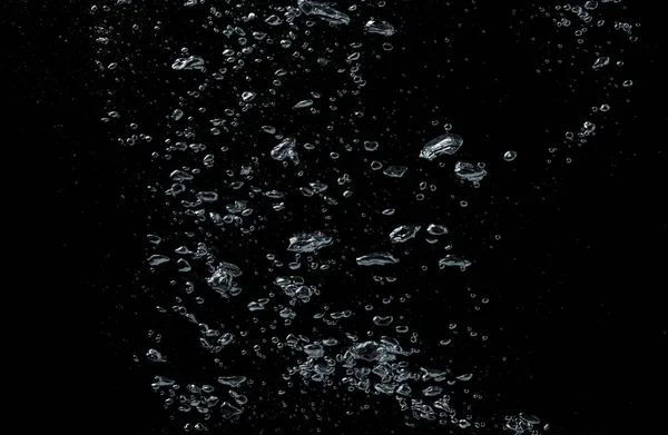 Bulle d'eau sur un noir — Photo