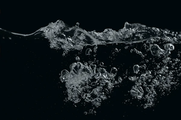 Water surface black background — Stock Photo, Image