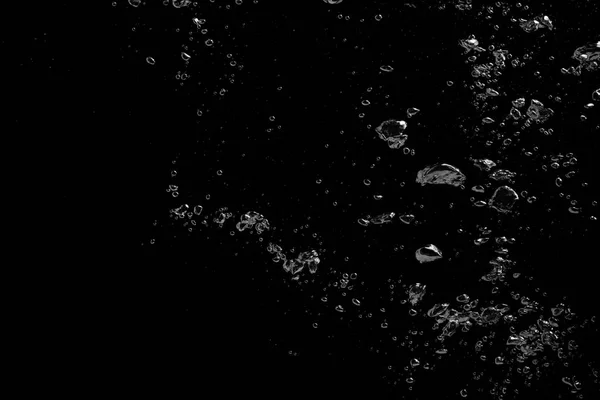 Bulle d'eau sur un noir — Photo