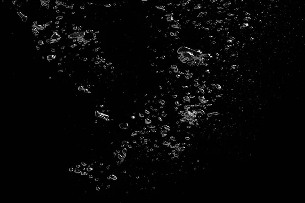 Пузырь воды на черном — стоковое фото