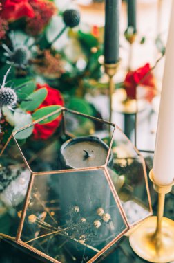 Sonbahar dekorasyon düğün ve düğün buketi