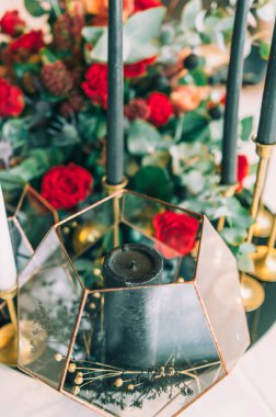 Sonbahar dekorasyon düğün ve düğün buketi