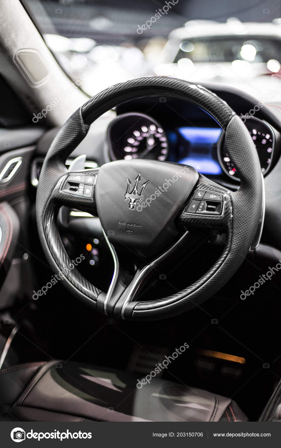 Minsk May 2018 Interior Of Maserati Levante Stock