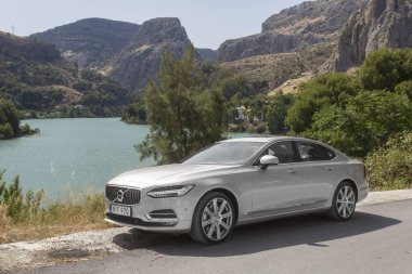 İspanya, Campamento 16 Haziran 2016 Volvo S90 Test sürüşü dağın üzerinde