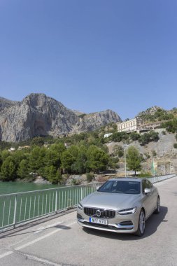 İspanya, Campamento 16 Haziran 2016 Volvo S90 Test sürüşü dağın üzerinde