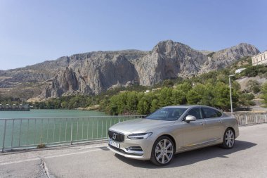 İspanya, Campamento 16 Haziran 2016 Volvo S90 Test sürüşü dağın üzerinde
