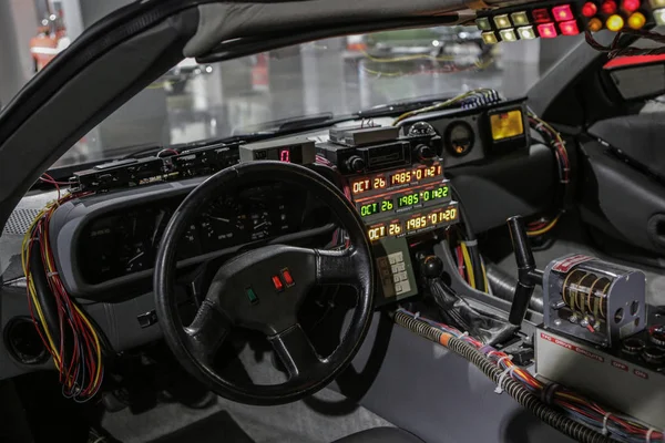 Las Vegas, ABD, Eylül 2016 Dmc DeLorean'ı geri gelecekteki film arabada otomatik exebition için