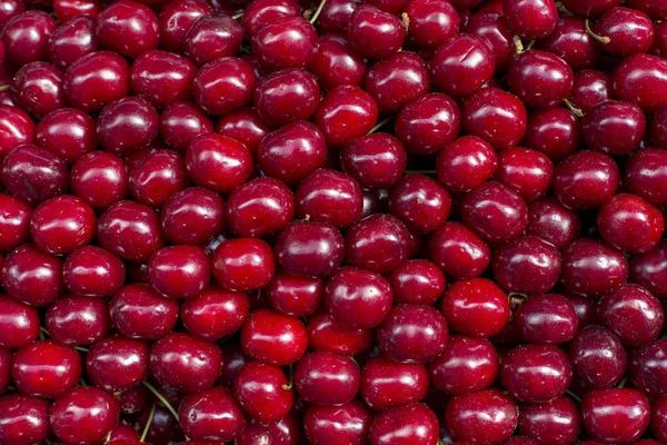 Świeży cherry red berry owoców streszczenie kolorowy wzór tekstury tło — Zdjęcie stockowe