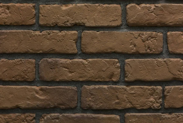 Barna kő-tégla fal mintás textúra háttérrel — Stock Fotó