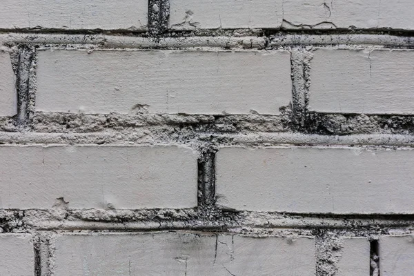 White rough stone bricks wall pattern texture background — Stock Photo, Image