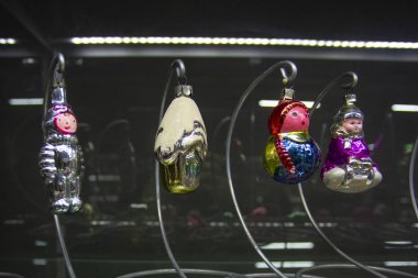 Vintage SSCB Sovyet Noel ağacı oyuncak süslemeleri