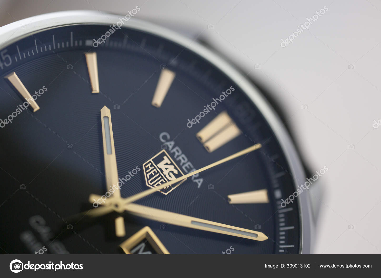 Chaux-de-Fonds, Switzerland, August 21 2019 The close up of Tag