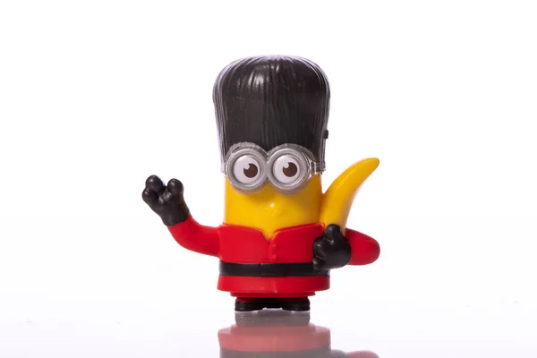 Los Angeles, CA, USA Sep 1, 2020: Toy Minion Dave berseragam Queens Guard — Stok Foto