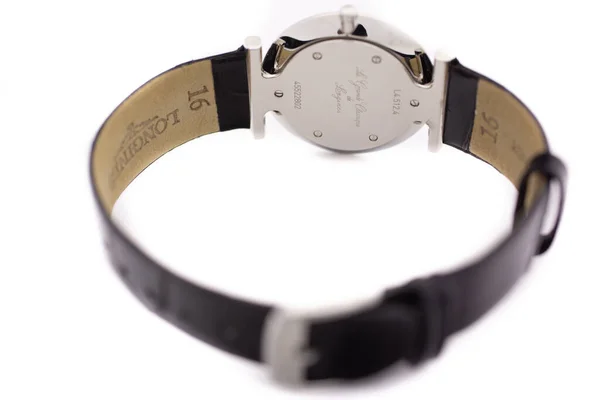 Париж, Франция 01.10.2020 - Longines wrist watch - swiss made watch manufacture — стоковое фото