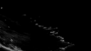 İki düz temiz ve kirli su akıntısı birleşir. Su kaynağı kirliliği kavramı