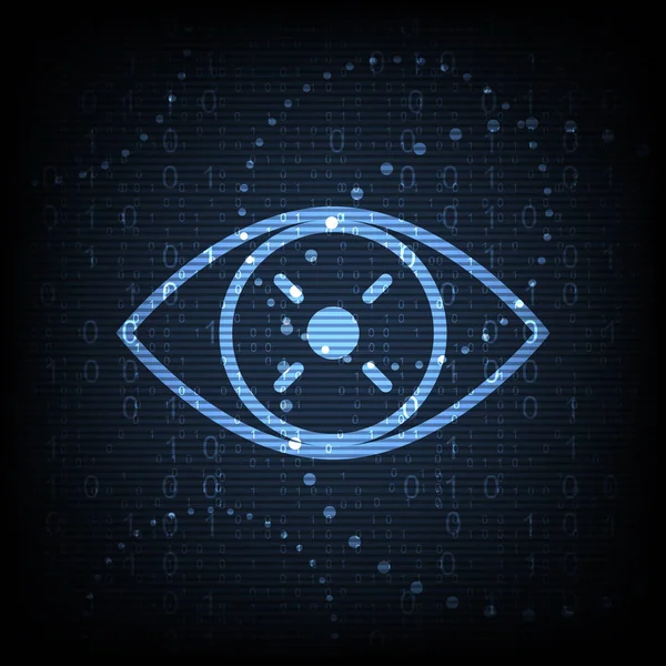 Abstract Digital Eyeball Cyber Tehnologie Fundal Vector — Vector de stoc