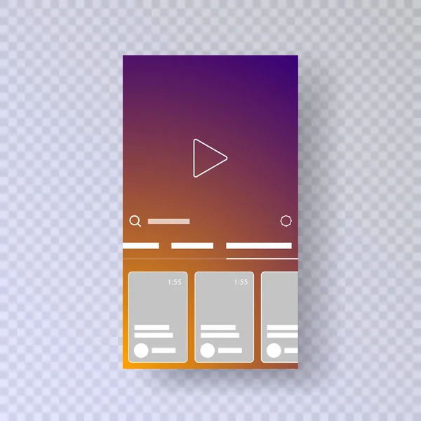 Mockup per il canale video IGTV. Cornice fotografica per storie. Inserire in un social network Mock up instagram Template Vector illustrazione uno sfondo trasparente EPS10 — Vettoriale Stock