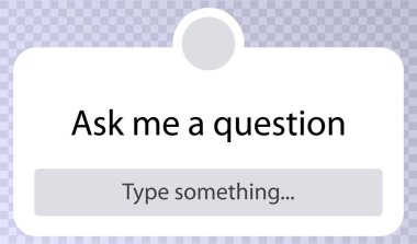 ask me a question User interface design vector isolated on a transparent background clipart