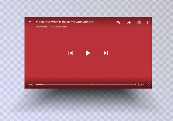 Canal de vídeo interfaz de la aplicación teléfono móvil — Vector de stock