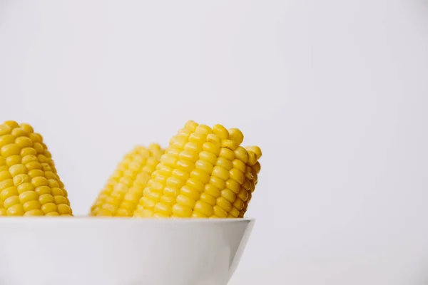 Tasty corn cobs on plate, dish — Stock Photo, Image