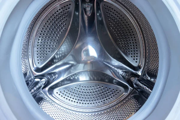 Washing Machine Drum Close Front View — Stock Photo, Image