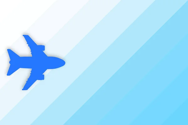 Silhouette Bleue Plan Sur Fond Dégradé Bleu Avec Espace Copie — Photo