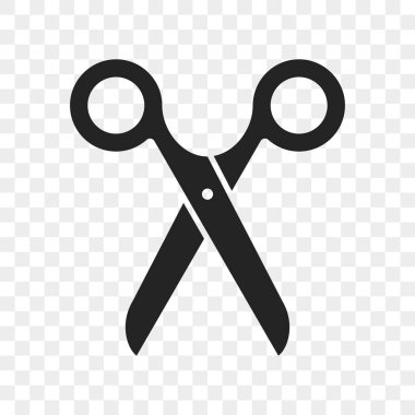 Berber kesmek için makas vektör düz simgesi