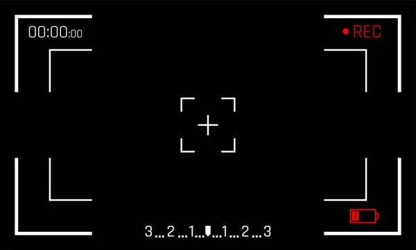 Kamera-Frame-Sucher-Vektorbildschirm — Stockvektor