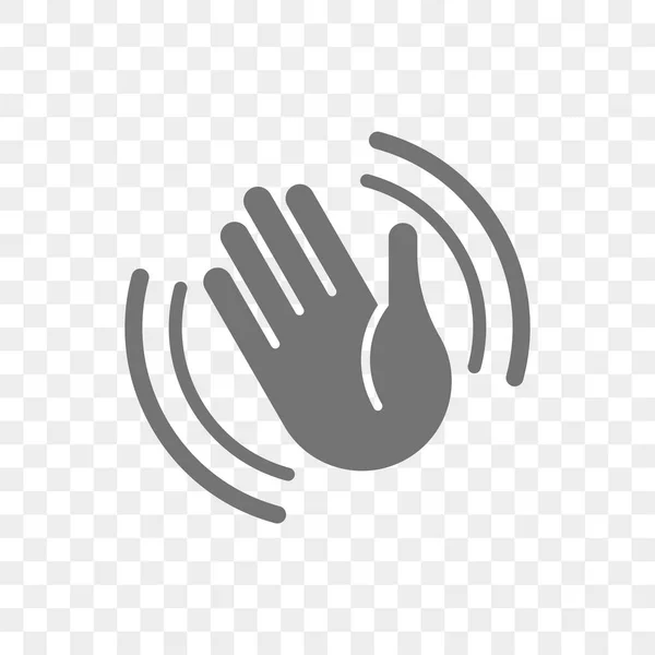 Hand waving vector icon hello or goodbye gesture — Stock Vector