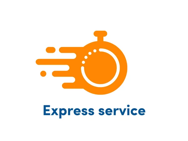 Time clock vector logo fast express service — Stock Vector