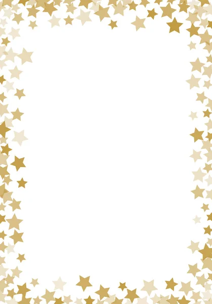 Golden stars confetti vector background — Stock Vector