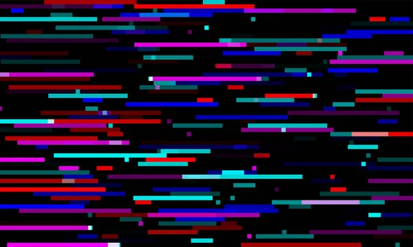 Glitch neon cor vetor abstrato fundo — Vetor de Stock