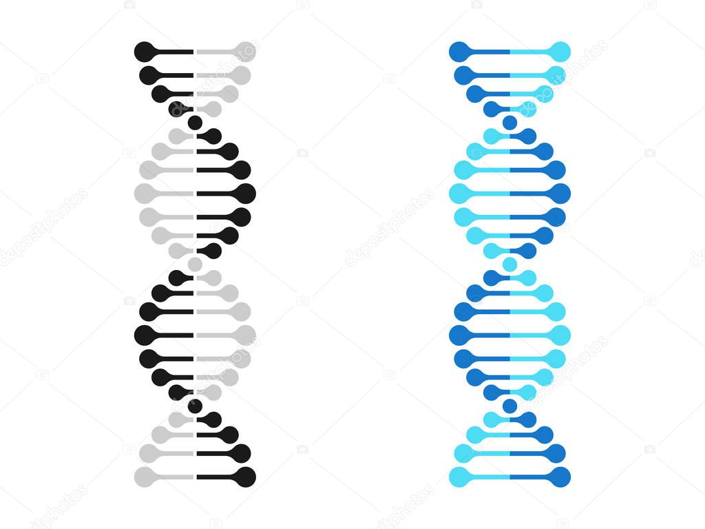 DNA icon chromosome genetics vector gene molecule