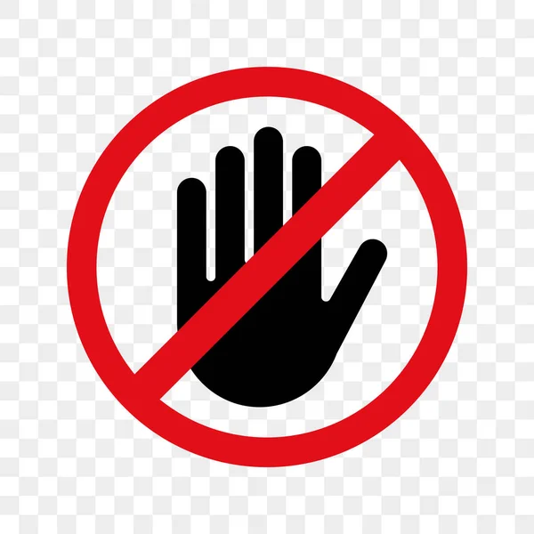 Stop hand sign vector no entry icon