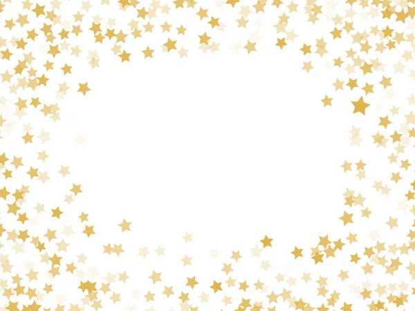 黄金の星紙吹雪のベクトルの背景 — ストックベクタ