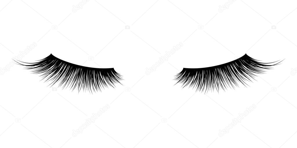 Eyelash or lash mascara vector icons