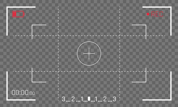 Câmera quadro visor tela vetorial — Vetor de Stock