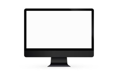 Bilgisayar ekran boş ekran gerçekçi vektör