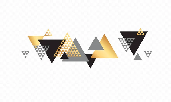 Fondo de vector dorado abstracto triangular — Vector de stock