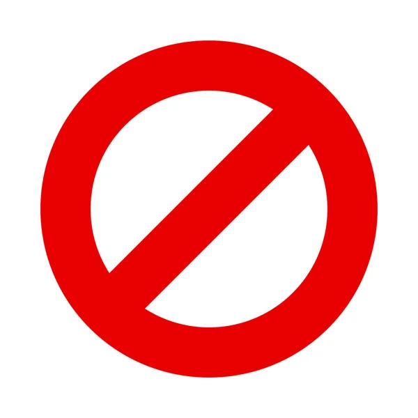 Signe stop vecteur pas de symbole d'entrée — Image vectorielle