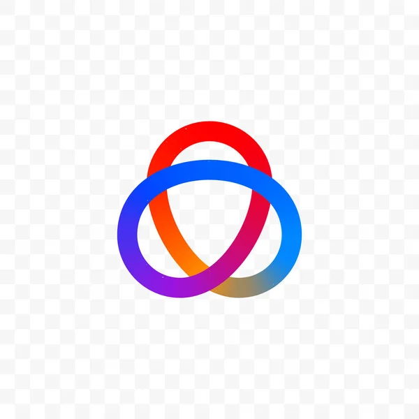 Colores triángulo o infinito círculos vector icono — Vector de stock
