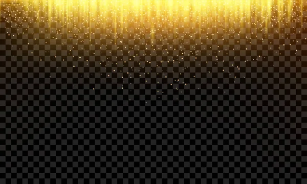 Abstract vector golden falling glitter background — Stock Vector